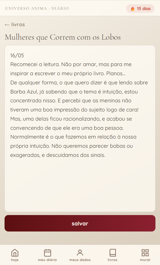 Registro de leitura